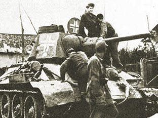 Советские танки с немецкими крестами