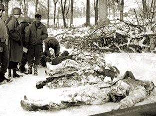 тела американских солдат, убитых эсэсовцами